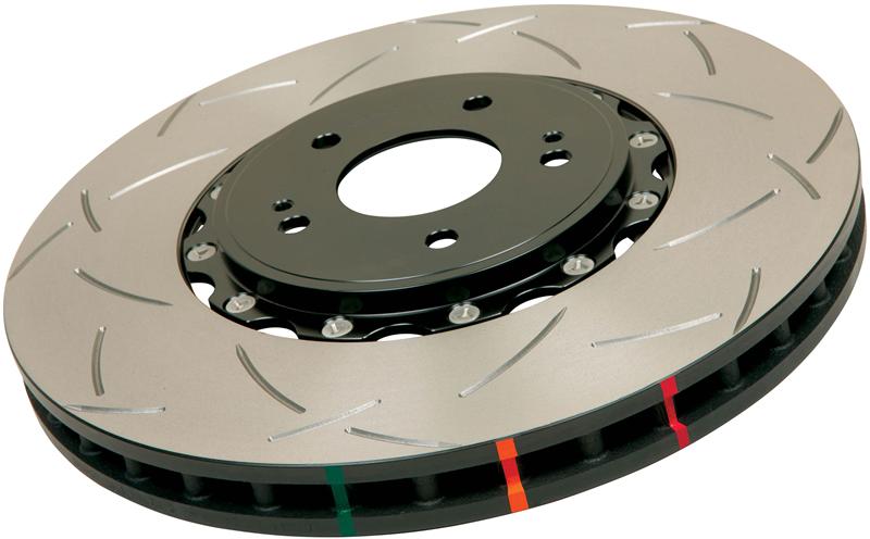 DBA 04-08 Porsche 911 GT3 T3 5000 Series Front Slotted Rotor Assembled w/ Black Hat