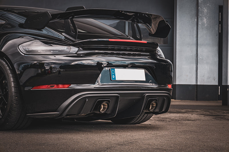 Capristo Porsche 718 GT4RS - SET: Valved Muffler, 100 Cell OPF Replacement, Performance Headers + Wicrom Tips