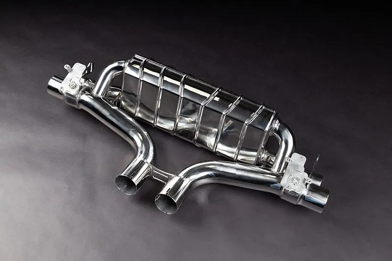 Capristo Porsche 536.1/2 Cayenne V8TT - Valved Exhaust, MidSilencer Spares + OEM Tips (OE Actuators)