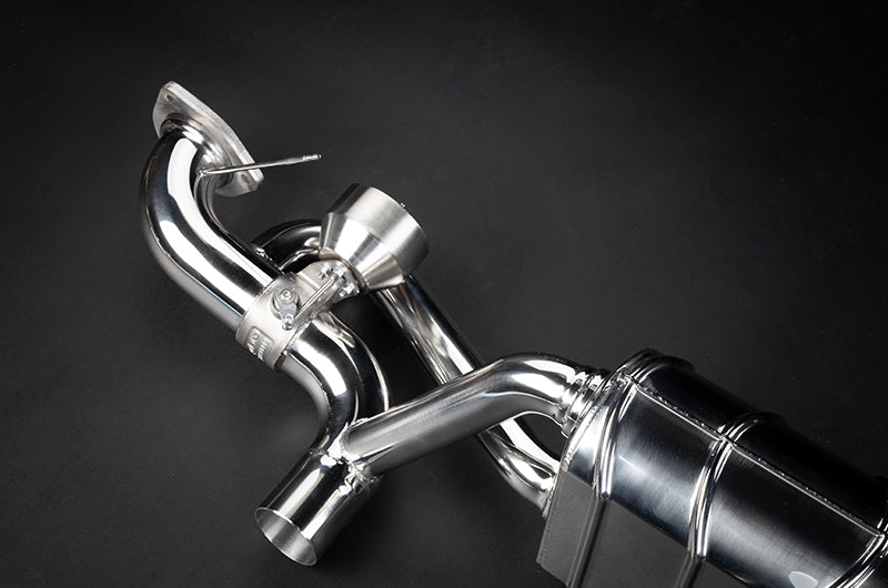 Capristo Porsche 718 GT4RS - SET: Valved Muffler, 100 Cell OPF Replacement, Performance Headers + Wicrom Tips