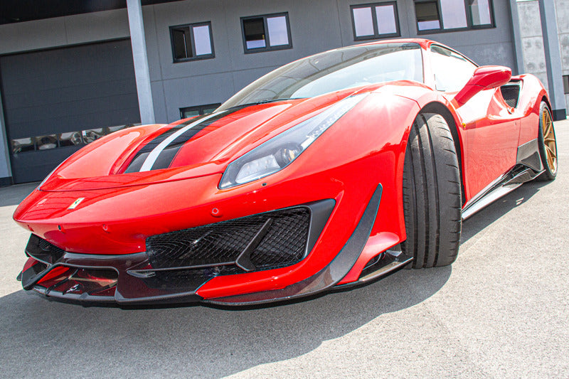 Capristo Ferrari 488 Pista - Carbon Fiber Front Spoiler + Side Wings