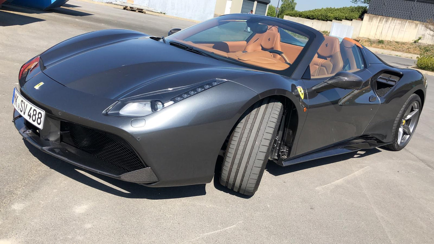Capristo Ferrari 488/F8 - Carbon Fiber Side Skirts (With Wings)