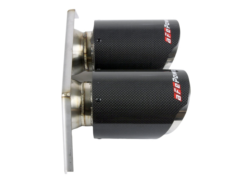 aFe Power Mach Force Xp 4in 304 SS Bolt-On Exhaust Tips Carbon Fiber 14-19 Porsche 911 GT3 3.8L/4.0L