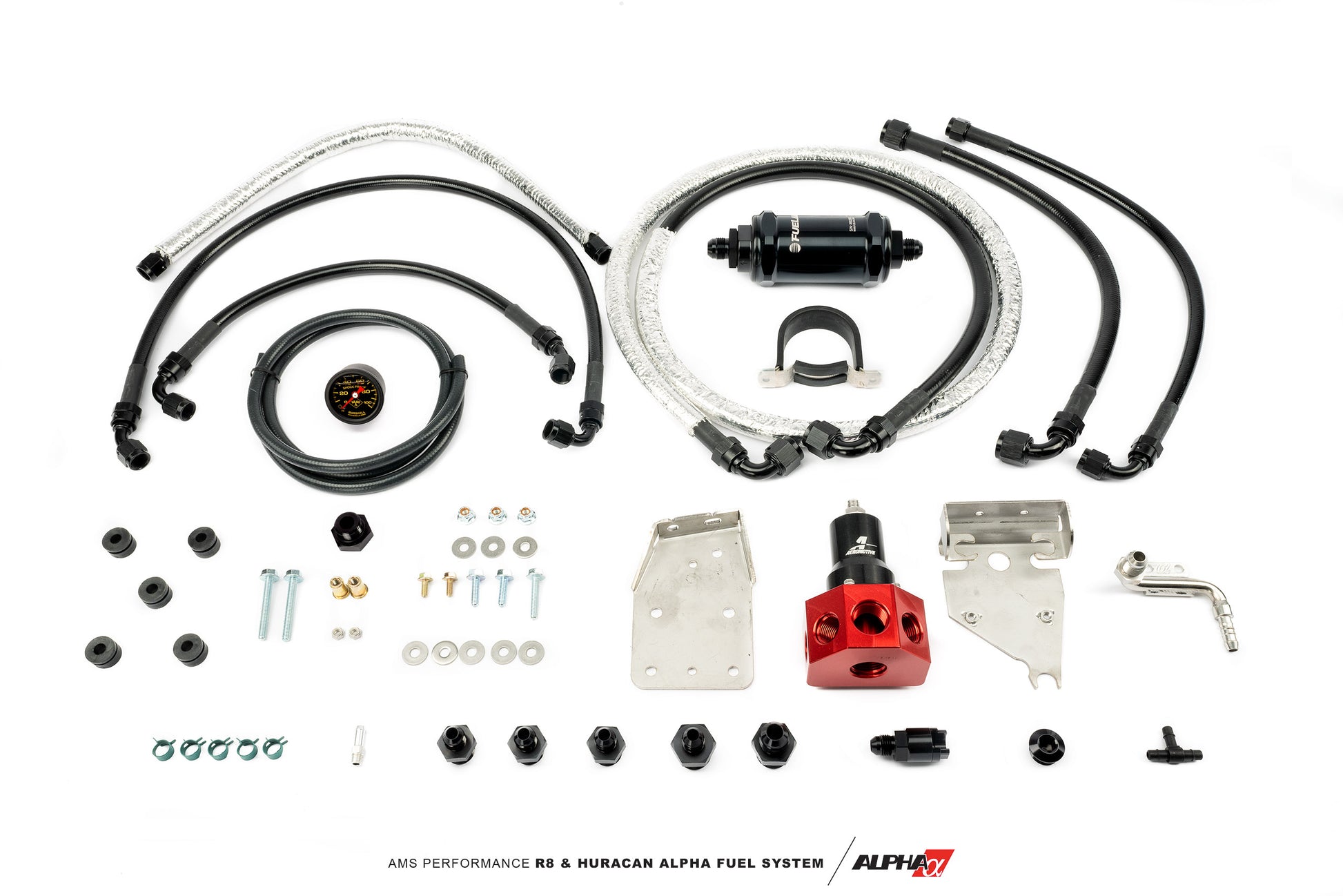 AMS Performance R8/Huracan Alpha Fuel System - Fuel Pressure Regulator + Fuel Line Kit