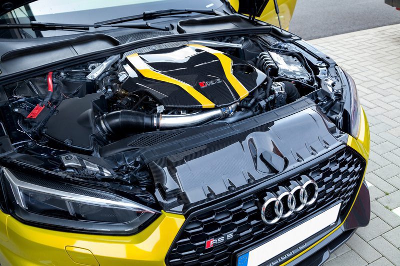 Capristo Audi RS5 (F5) - Carbon Fiber Engine Cover + Lock Cover (Set)