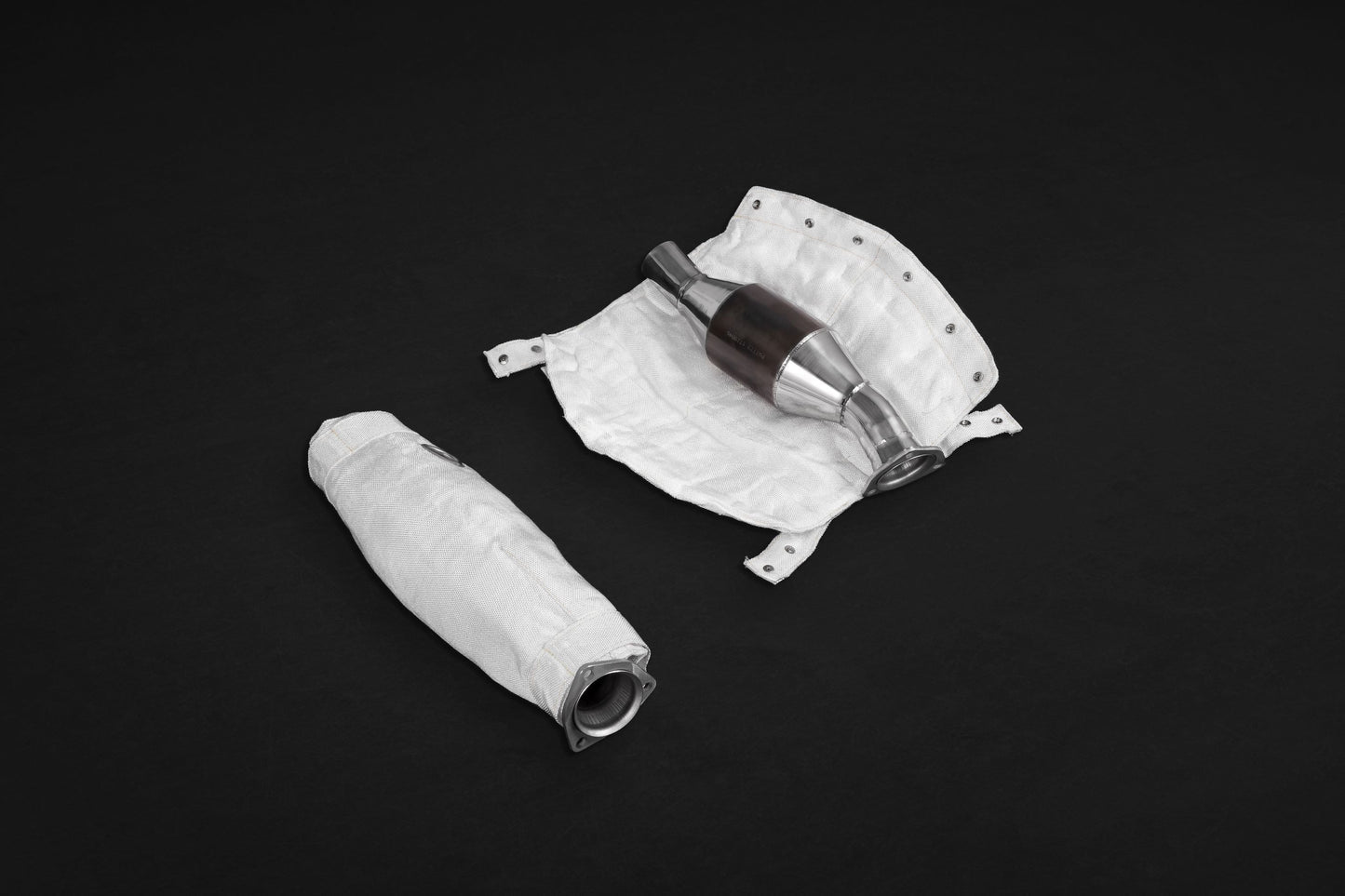Capristo Ferrari F430 Scuderia/16M - Valved Exhaust, 250 Cell Sport Cats + Heat Protection