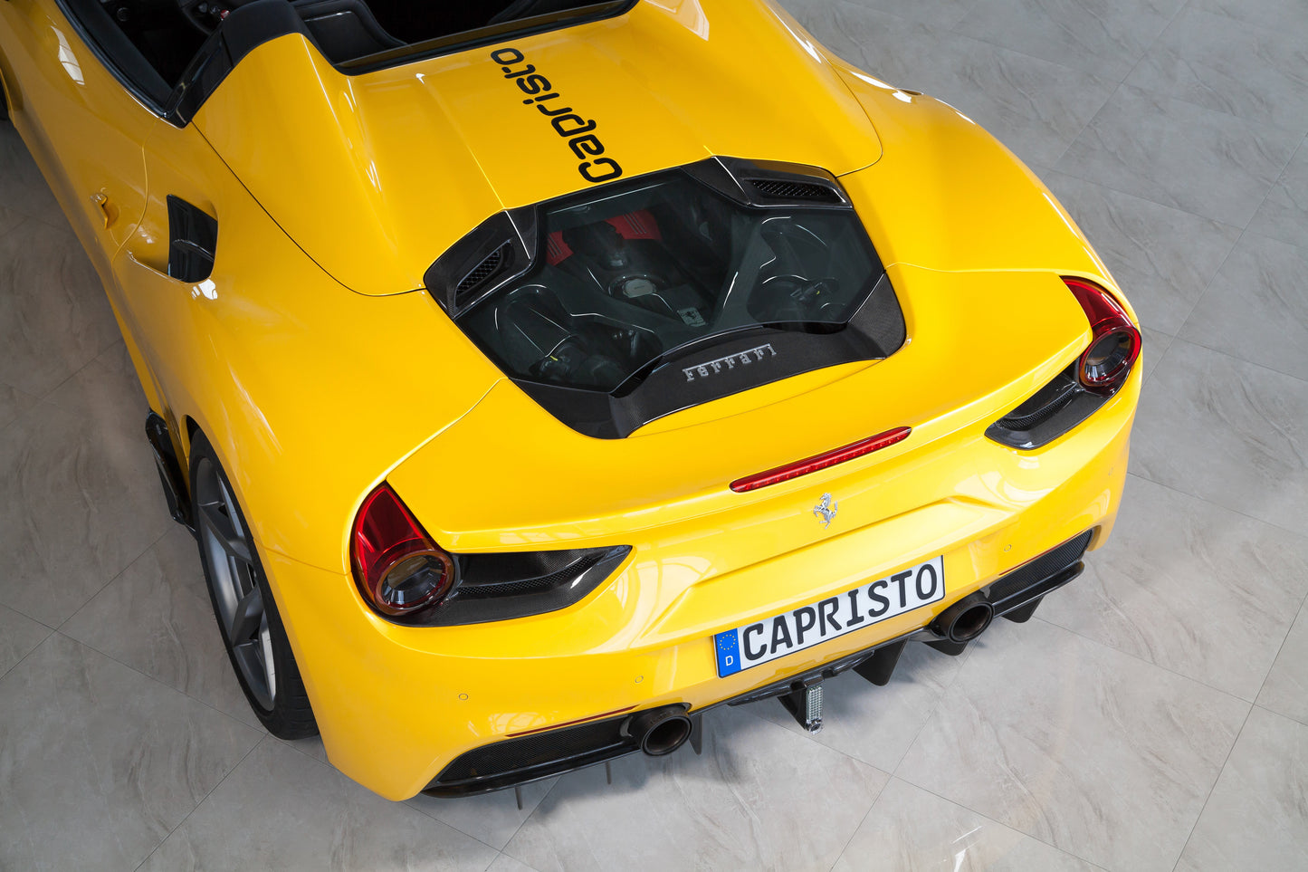 Capristo Ferrari 488 GTS/Pista - Carbon Fiber + Glass Bonnet