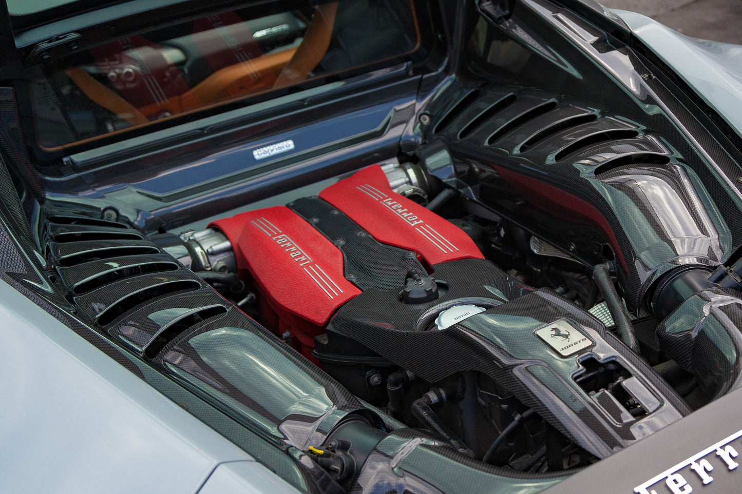 Capristo Ferrari 488 GTB/Pista - Carbon Fiber Engine Side Covers