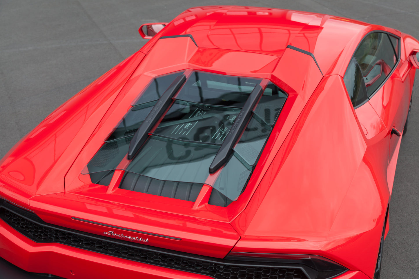 Capristo Lamborghini Huracan - Carbon Fiber + Glass Bonnet (With Scoops)