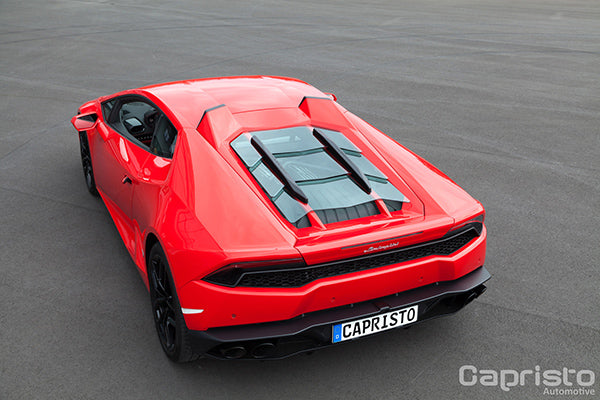 Capristo Lamborghini Huracan - Carbon Fiber + Glass Bonnet (With Scoops)