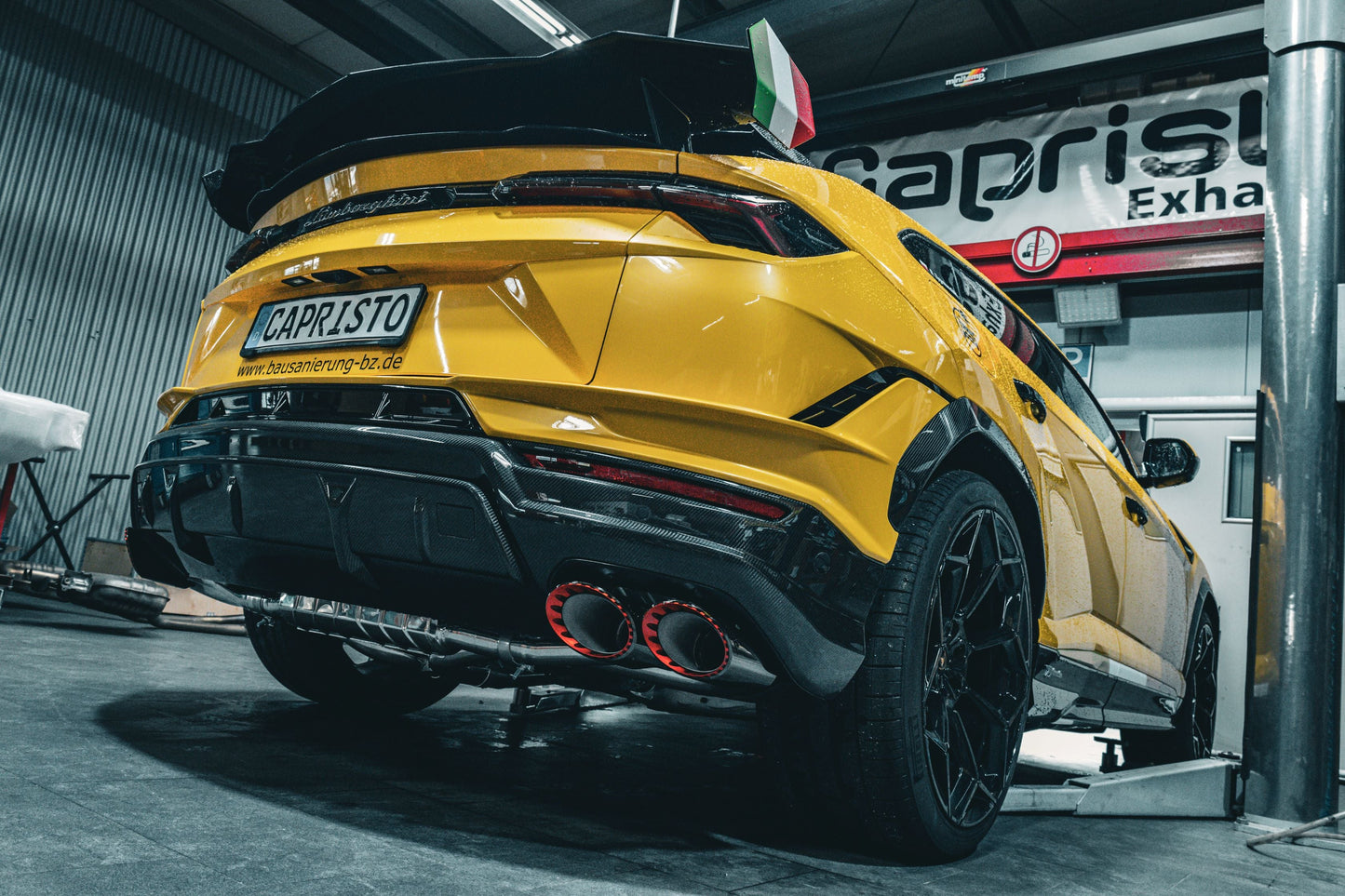 Capristo Lamborghini Urus Performante - Valved Exhaust, MidSilencer Spare + Wicrom Tips (OE Actuators)