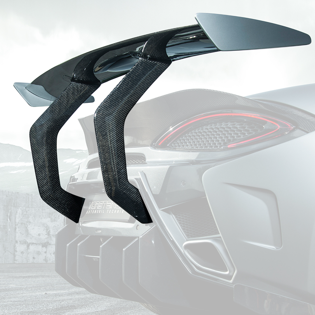 Vorsteiner Mclaren 570S VX Aero Wing Blade Carbon Fiber w/ Carbon Fiber Uprights