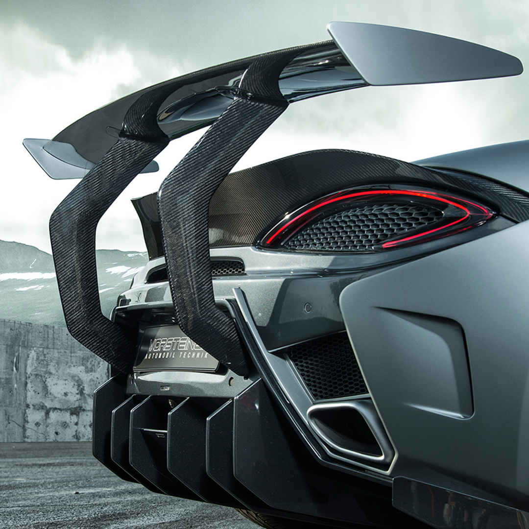 Vorsteiner Mclaren 570S VX Aero Wing Blade Carbon Fiber w/ Carbon Fiber Uprights