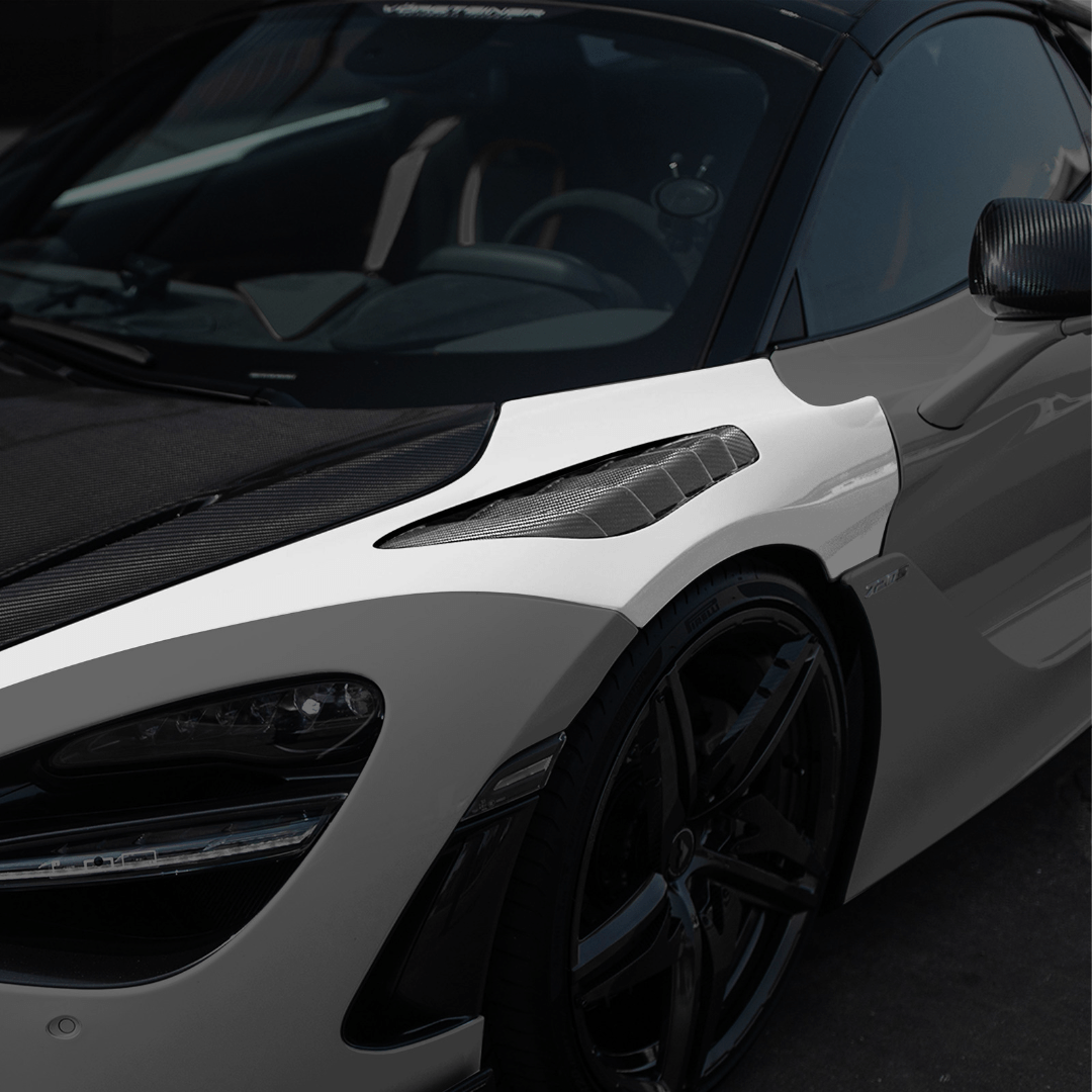 Vorsteiner McLaren 720S Spyder Silverstone Edition Aero Front Fenders w/ Integrated Vents.