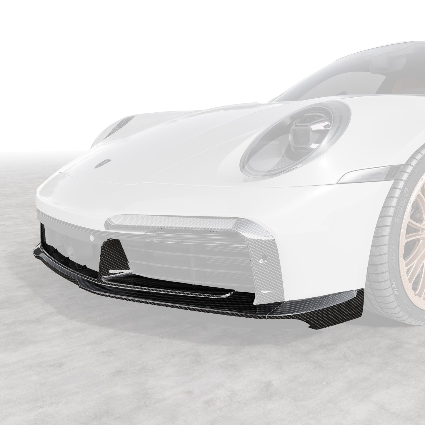 Vorsteiner Porsche 992 Turbo S Aero Front Spoiler w/ Side Fins