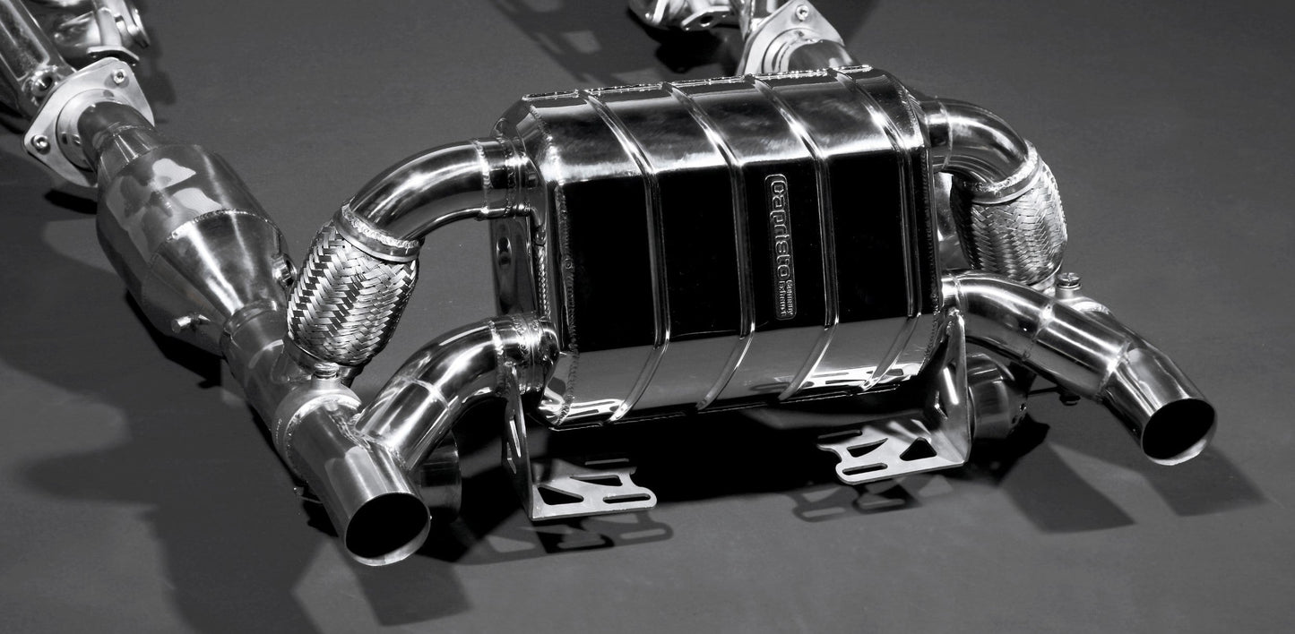 Capristo Ferrari F430 Scuderia/16M - Valved Exhaust, Cat Spares + Heat Protection